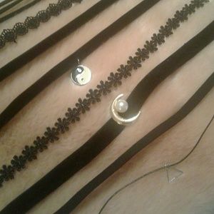 7 Black Chokers/Neclaces